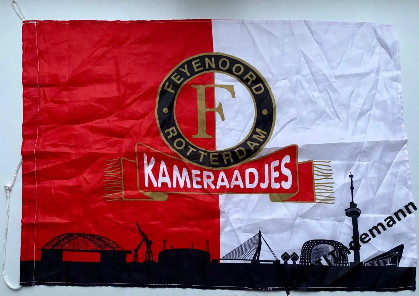 Флаг Фейеноорд (Фейенорд) Роттердам Нидерланды (Голландия)