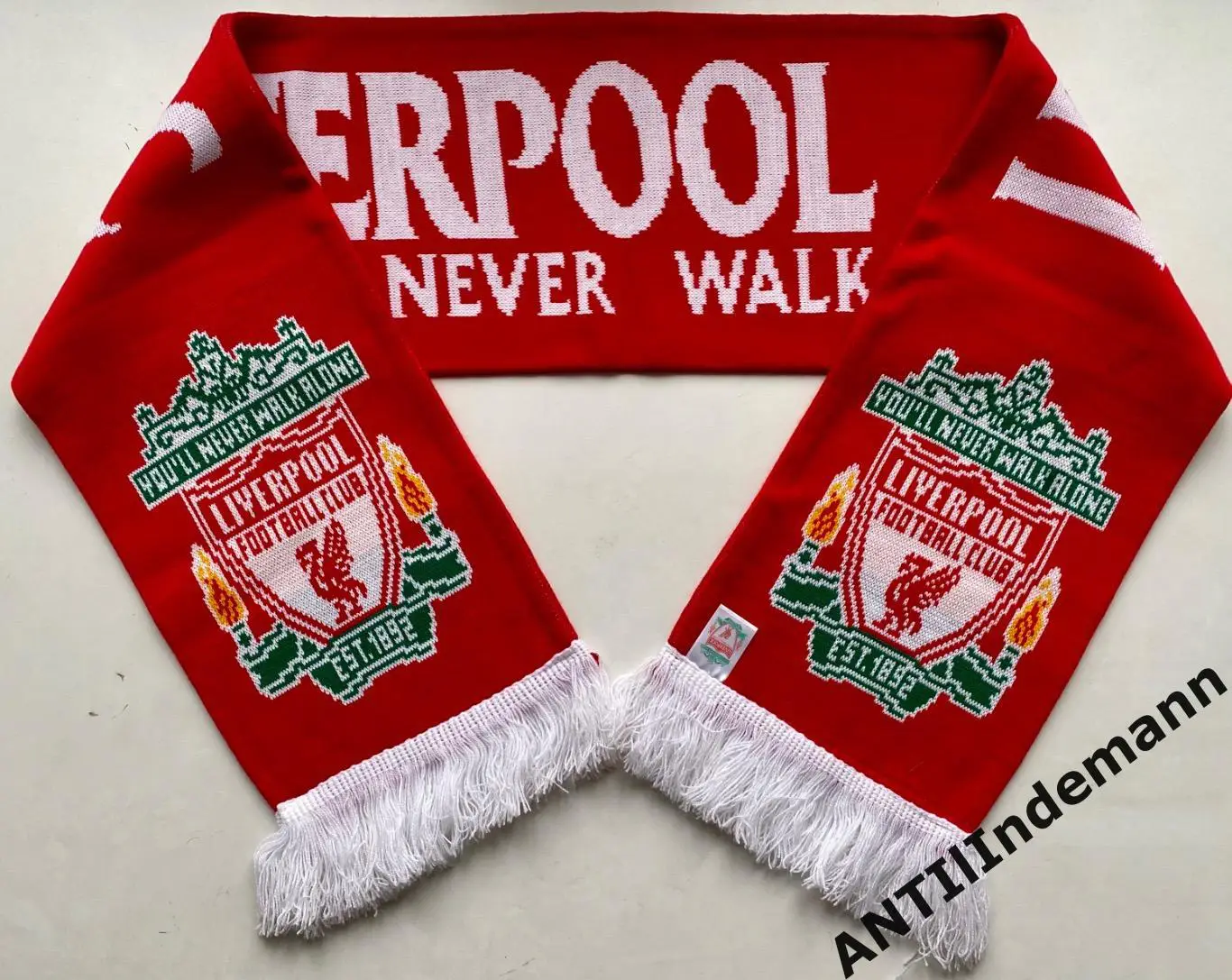Шарф ФК Ливерпуль Англия “You’ll never walk alone”. Пошит в Великобритании