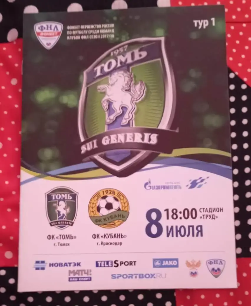 Томь Томск- Кубань Краснодар 08.07.2017