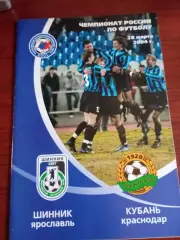 Шинник Ярославль- Кубань Краснодар 28.03.2004