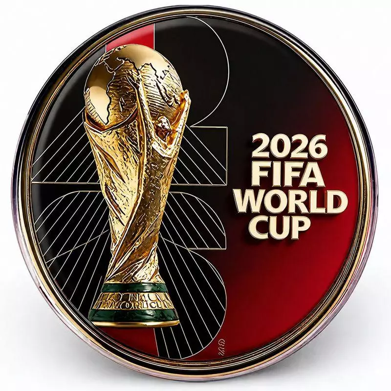 Оригинальный коллекционный значок,посвященный ЧМ по футболу FIFA 2026