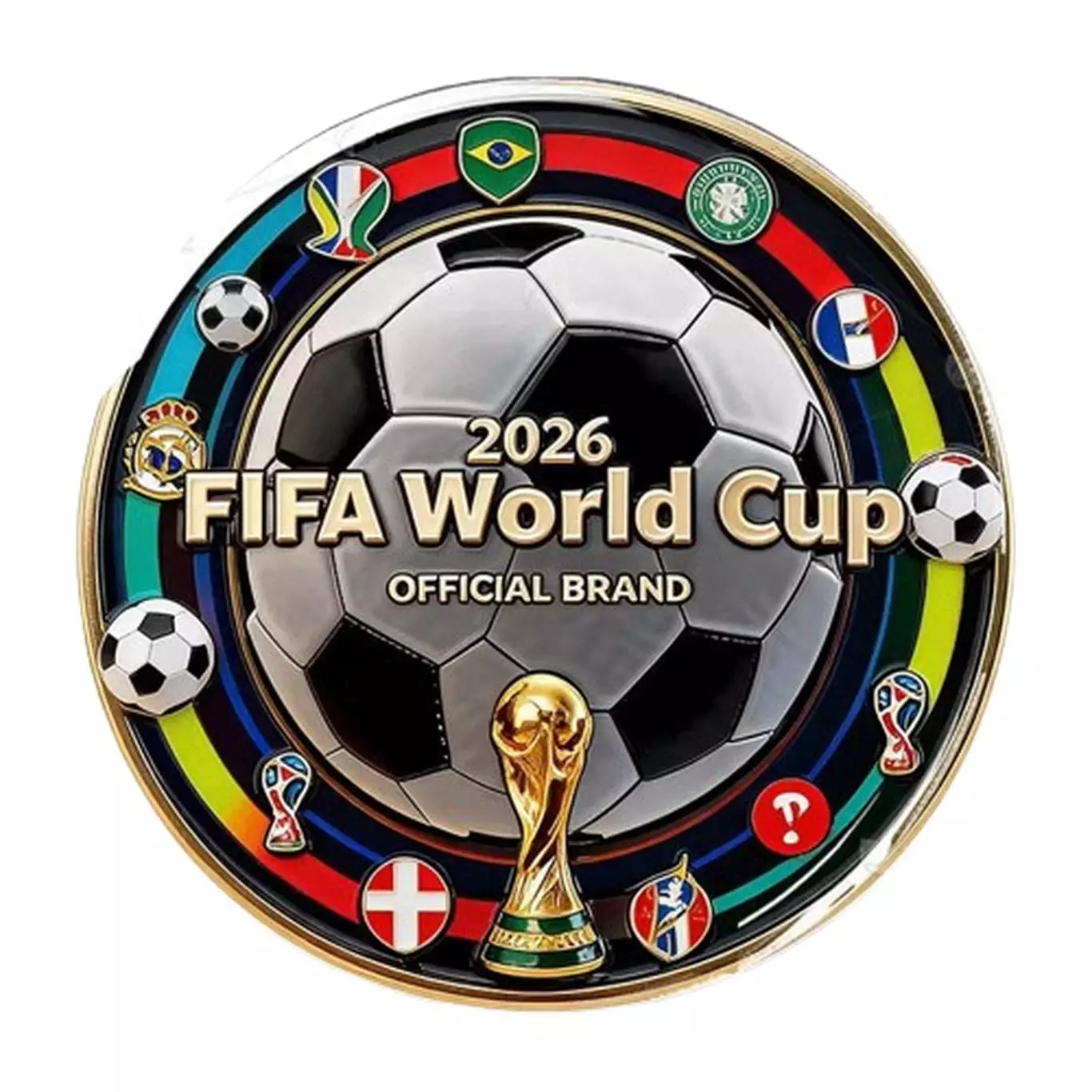 Оригинальный коллекционный значок,посвященный ЧМ по футболу WORLD CUP 2026 №2