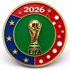 Оригинальный коллекционный значок,посвященный ЧМ по футболу FIFA 2026 №3