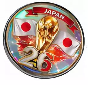 Оригинальный коллекционный знак,посвященный ЧМ 2026 по футболу Япония Japan