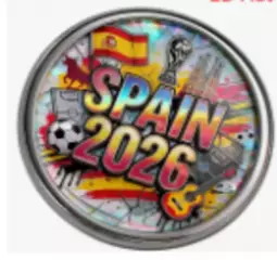 Оригинальный коллекционный знак,посвященный ЧМ 2026 по футболу ИспанияSpain №2