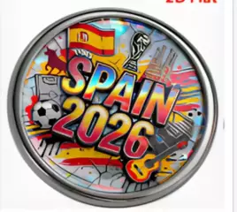 Оригинальный коллекционный знак,посвященный ЧМ 2026 по футболу Испания Spain №3