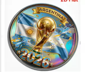 Оригинальный коллекционный знак,посвященный ЧМ 2026 по футболу Аргентина