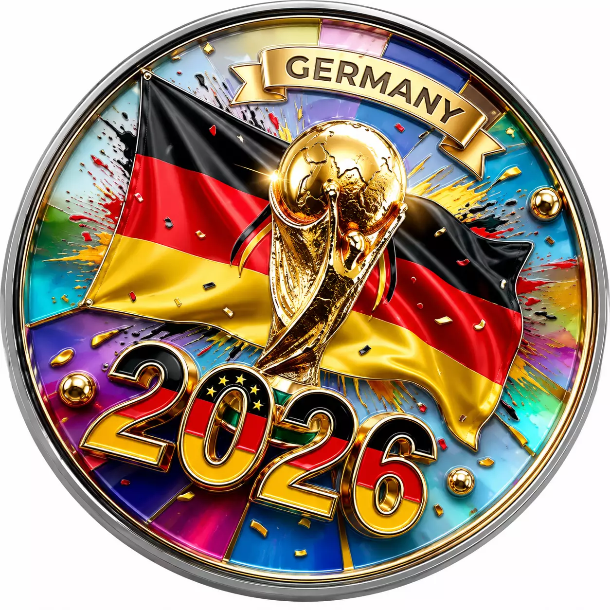 Оригинальный коллекционный знак,посвященный ЧМ 2026 по футболу Германия №2