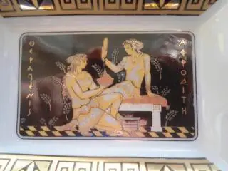 Пепельница,фарфор золото 24 карат,клеймо.