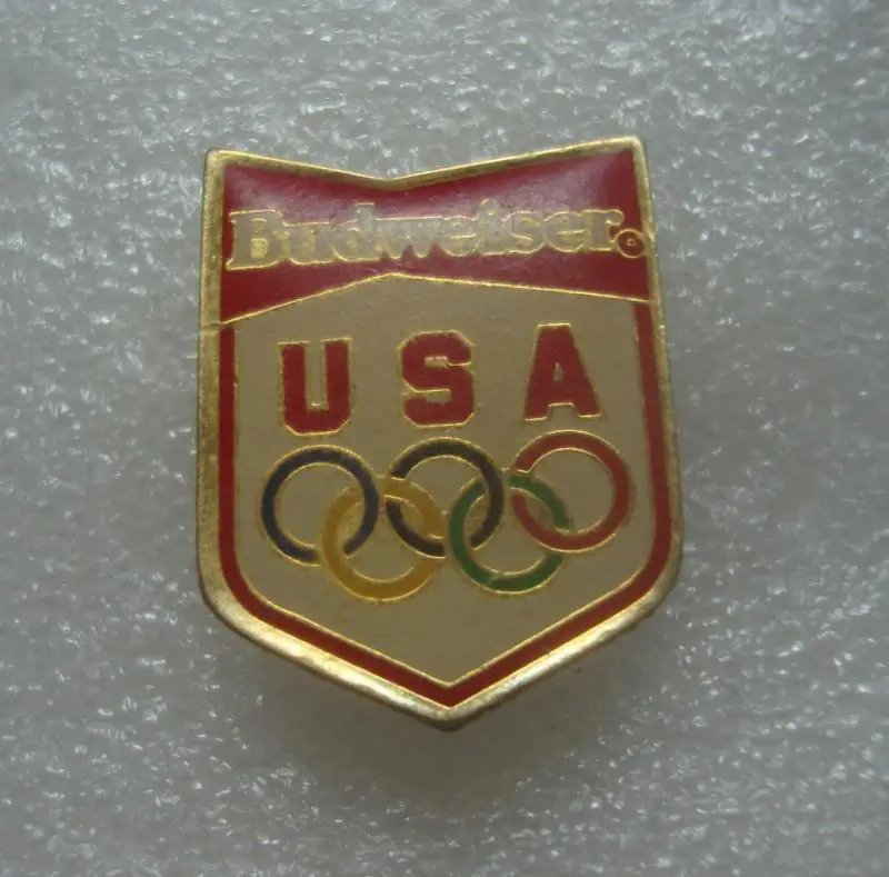 Budweiser USA Olympic Sponsor Знак олимпийского спонсора Budweiser Beer USA 1988