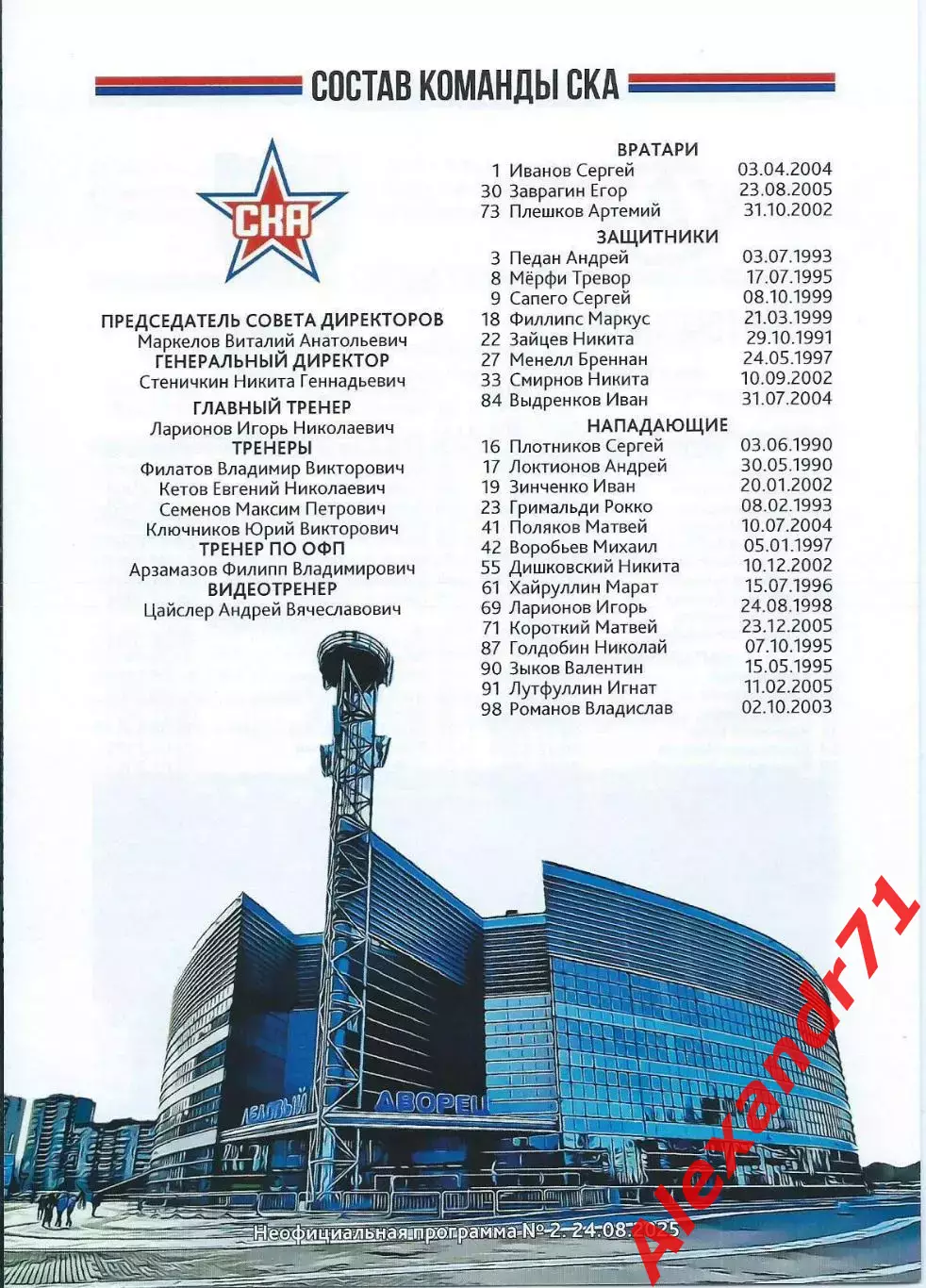 2025. Турнир имени Н.Г. Пучкова (25.08 - 27.08) Санкт-Петербург 1