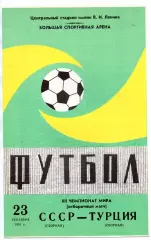 Сборная СССР - Сборная Турция 23.09.1981вид 2