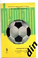 СССР сборная - ГДР сборная 05.05.1982 тов. матч