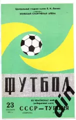Сборная СССР - Сборная Турция 23.09.1981вид 2