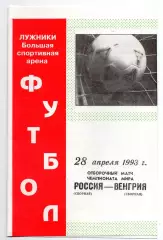 Россия сборная - Венгрия сборная 28.04.1993 оф