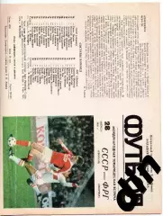 СССР сборная - ФРГ сборная 28.08.1985 товарищеский матч.