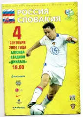 Сборная Россия - Сборная Словакия 04.09.2004