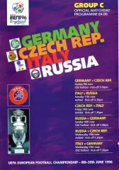 Чемпионат Европы 1996 группа С Россия, Германия, Чехия, Италия. Евро 96