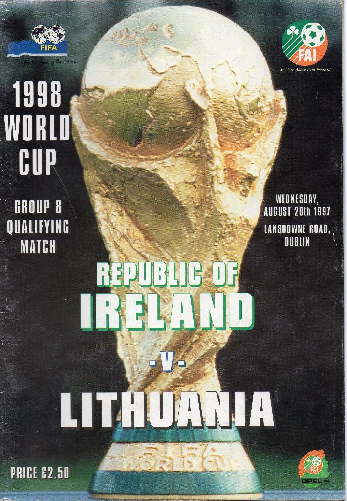 Ирландия - Литва 20.08.1997