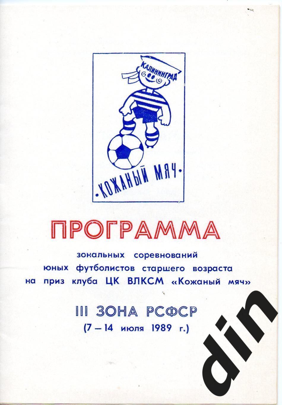 Кожаный мяч 1989 Калининград. Ярославль, Иваново, Смоленск, Псков, Ленинградская