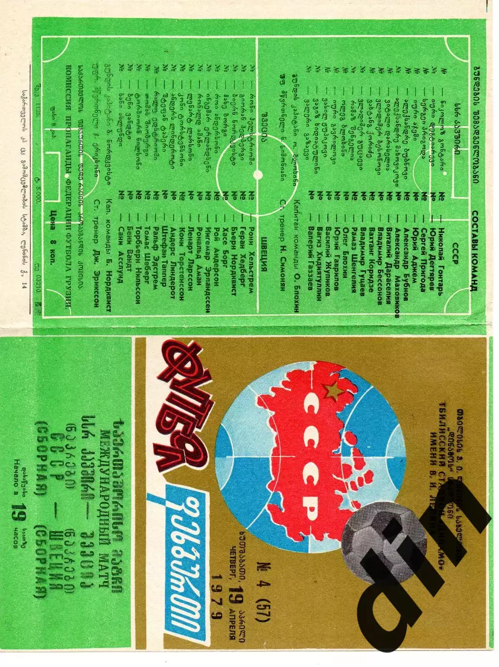 Сборная СССР - Сборная Швеция 19.04.1979