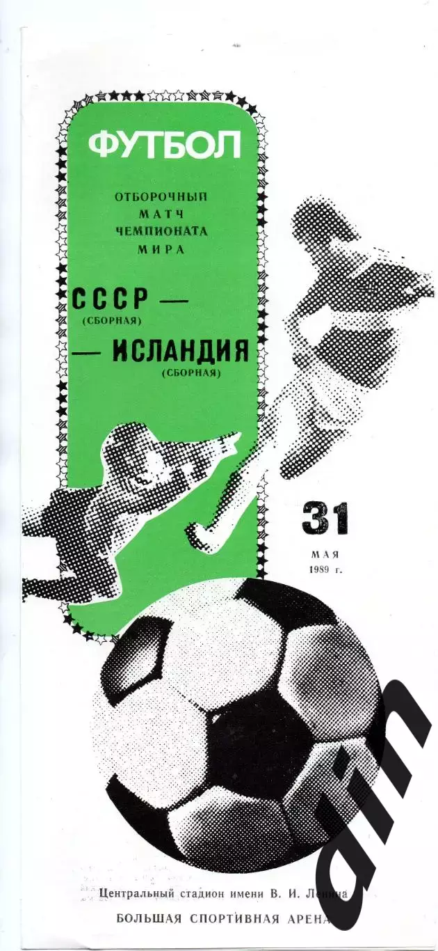 Сборная СССР - Сборная Исландия 31.05.1989