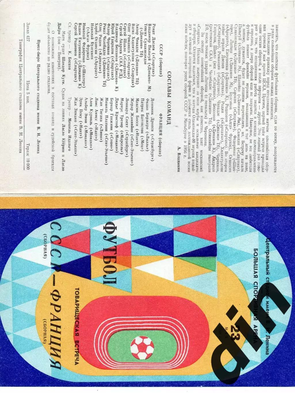 Сборная СССР - Сборная Франция 23.05.1980