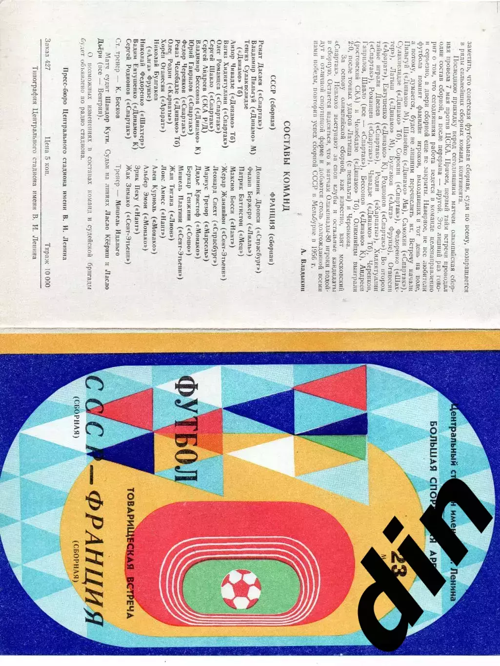 Сборная СССР - Сборная Франция 23.05.1980