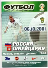 Россия сборная - Швейцария сборная 06.10.2001
