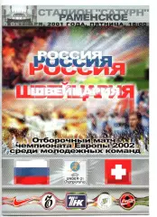 Россия сборная - Швейцария сборная 05.10.2001