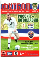 Россия сборная- Югославия сборная 02.06.2001