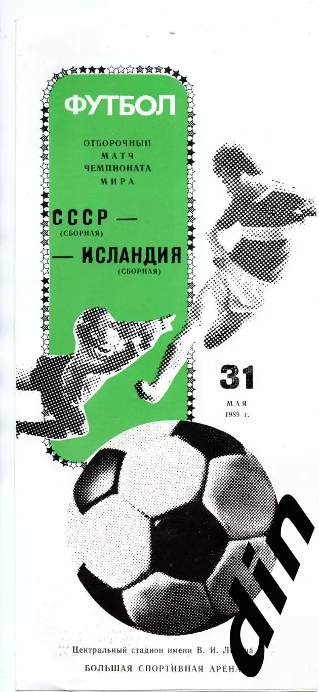 Сборная СССР - Сборная Исландия 31.05.1989