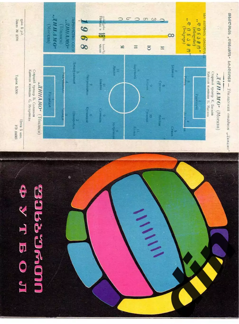 Динамо Тбилиси - Динамо Москва 08.06.1968