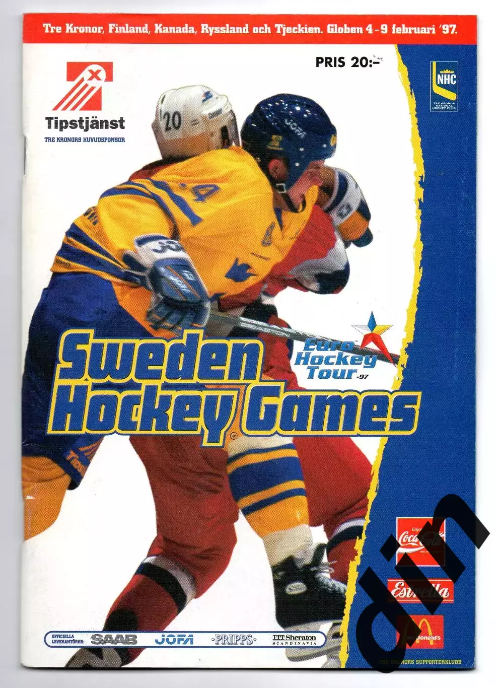 Шведские хоккейные игры 04-09.02.1997 Сборная Россия, Швеция, Финляндия, Чехия
