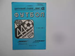 Зенит Ижевск-Химик Дзержинск 6 июня 1981