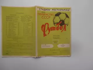 Ростсельмаш Ростов-на-Дону-Уралан Элиста 9 мая 1982