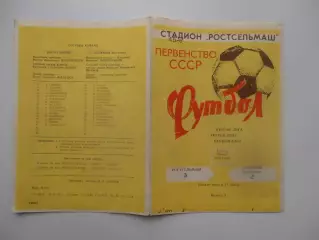 Ростсельмаш Ростов-на-Дону-Атоммаш Волгодонск 12 мая 1982