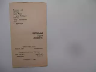 Металлург Запорожье-Торпедо Кутаиси 22 июня 1981