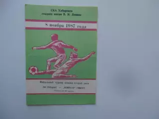 СКА Хабаровск-Мелиоратор Чимкент 8 ноября 1987 финальный турнир