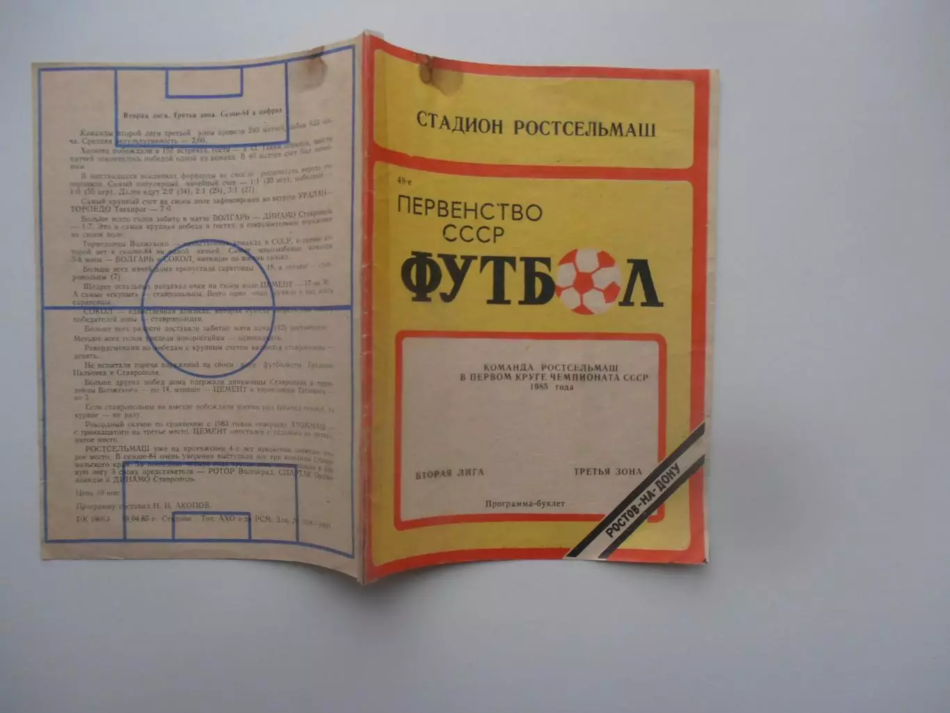 Ростсельмаш Ростов-на-Дону 1985 1 круг
