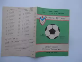 СКА Хабаровск-Звезда Иркутск 20 августа 1988 кубок РСФСР