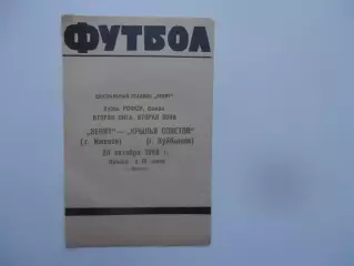 Зенит Ижевск-Крылья Советов Куйбышев 20 октября 1988 кубок РСФСР финал