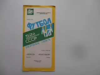 Факел Воронеж-Пахтакор Ташкент 15 апреля 1989 открытие сезона