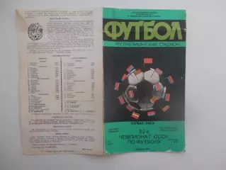 Нистру Кишинев-Ростсельмаш Ростов-на-Дону 16 июня 1989