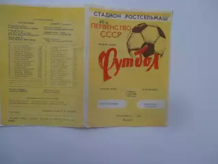 Ростсельмаш Ростов-на-Дону-Динамо Ставрополь 10 сентября 1983