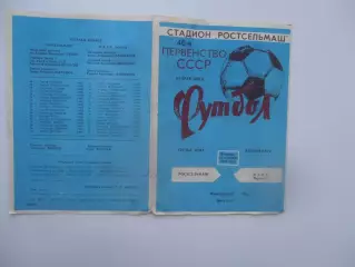 Ростсельмаш Ростов-на-Дону-Нарт Черкесск 13 сентября 1983