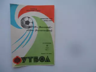 Ротор Волгоград-СКА Ростов-на-Дону 15 мая 1983