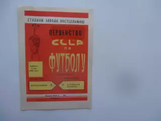 Ростсельмаш Ростов-на-Дону-Атоммаш Волгодонск 2 мая 1984