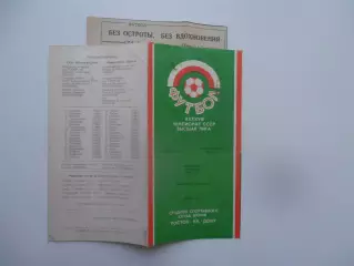 СКА Ростов-на-Дону-Черноморец Одесса 21 апреля 1985 + отчет