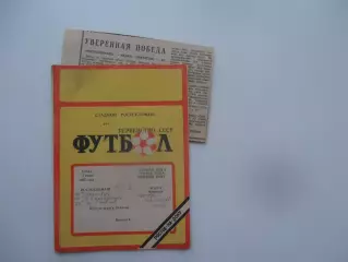 Ростсельмаш Ростов-на-Дону-Нарт Черкесск 5 июня 1985 + отчет